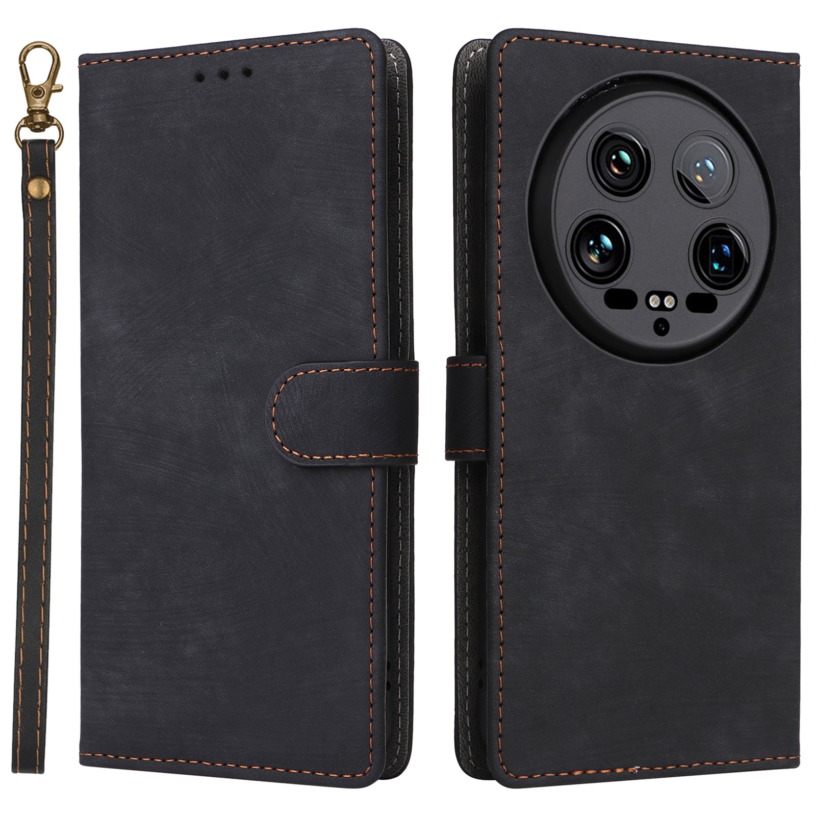 For Xiaomi 14 Ultra Phone Case with Hand Strap PU Leather RFID Blocking Wallet Cover For Xiaomi 14 Ultra Phone Case with Hand Strap PU Leather RFID Blocking Wallet Cover